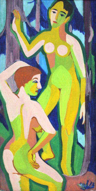 Two Nudes in the Forest by Ernst Ludwig Kirchner